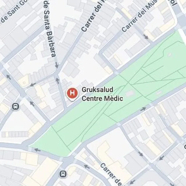 Mapa d'ubicació de GRUK Centre Mèdic a Badalona